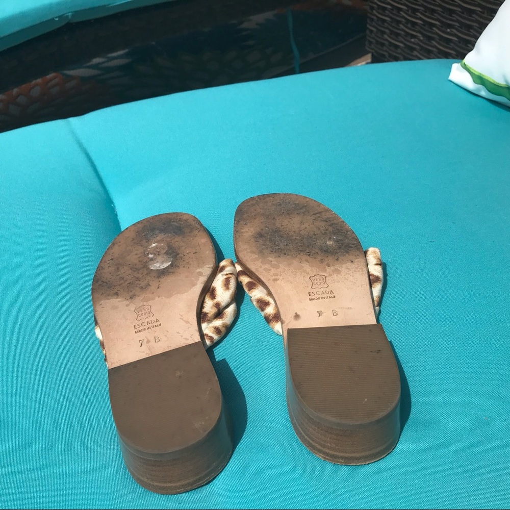 ESCADA designer Leopard print Sandals - Picture 6 of 8